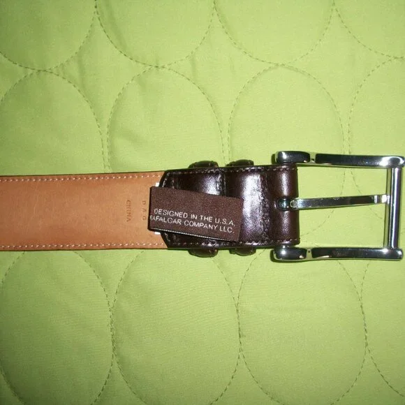 Trafalgar Cortina Brown Lorenzo Leather Belt